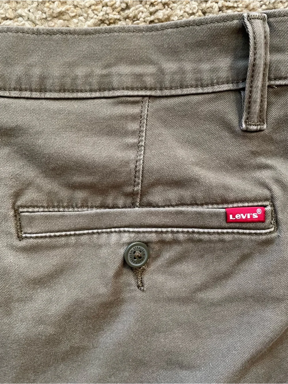 Levi's Men's 34 Straight XX Chinos preppy academia skater green pants
